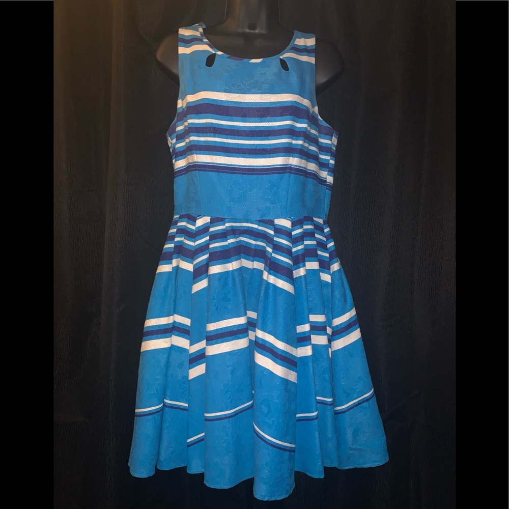 Blue striped dress